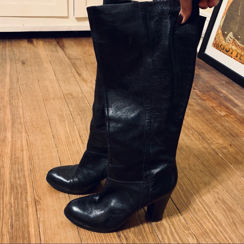 Nine West leather below knee boots. Size 9.5